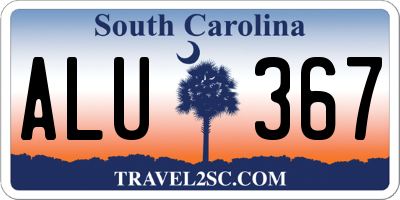 SC license plate ALU367