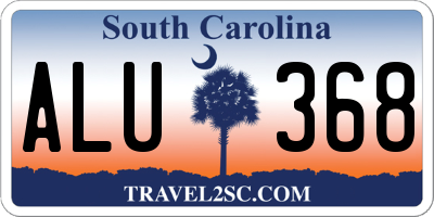 SC license plate ALU368