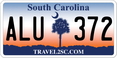 SC license plate ALU372