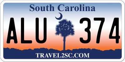 SC license plate ALU374
