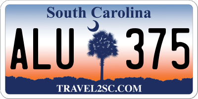 SC license plate ALU375