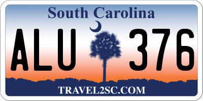 SC license plate ALU376