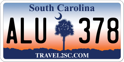 SC license plate ALU378