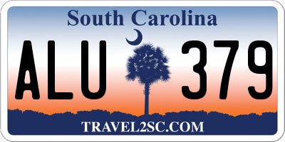SC license plate ALU379