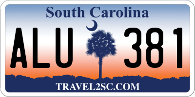 SC license plate ALU381