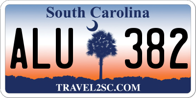 SC license plate ALU382