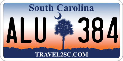 SC license plate ALU384