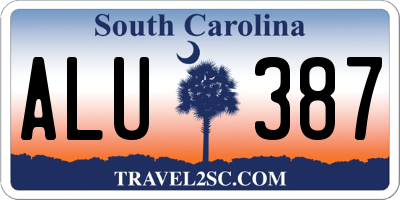 SC license plate ALU387