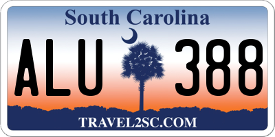 SC license plate ALU388