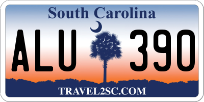 SC license plate ALU390