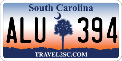 SC license plate ALU394