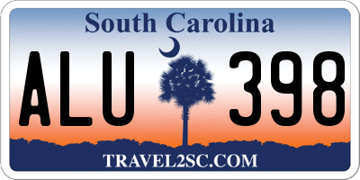 SC license plate ALU398