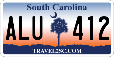 SC license plate ALU412
