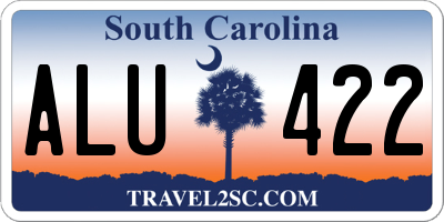 SC license plate ALU422