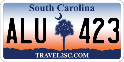 SC license plate ALU423