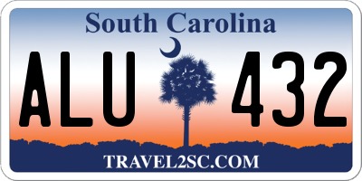 SC license plate ALU432