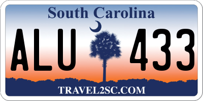 SC license plate ALU433