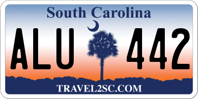 SC license plate ALU442