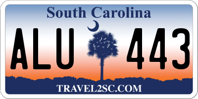 SC license plate ALU443