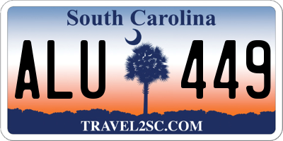 SC license plate ALU449