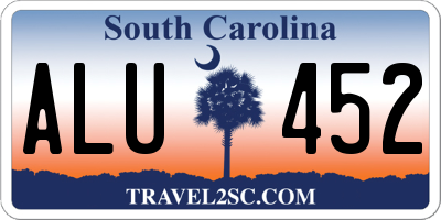 SC license plate ALU452