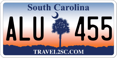SC license plate ALU455