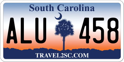 SC license plate ALU458