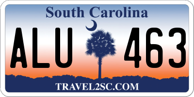 SC license plate ALU463