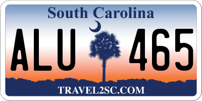 SC license plate ALU465