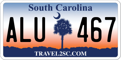 SC license plate ALU467