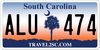 SC license plate ALU474