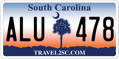 SC license plate ALU478