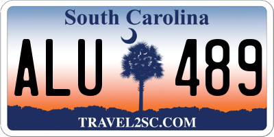 SC license plate ALU489