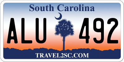 SC license plate ALU492
