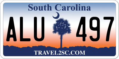 SC license plate ALU497
