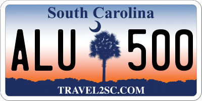 SC license plate ALU500