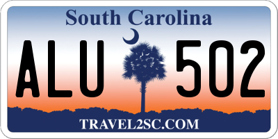 SC license plate ALU502