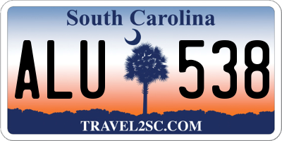 SC license plate ALU538