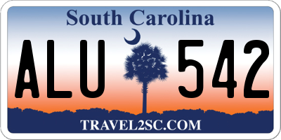 SC license plate ALU542