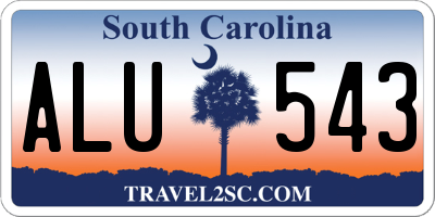 SC license plate ALU543