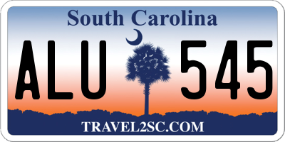 SC license plate ALU545