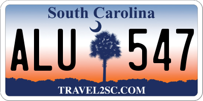 SC license plate ALU547