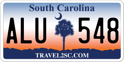 SC license plate ALU548