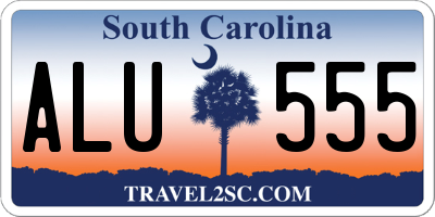 SC license plate ALU555