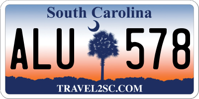SC license plate ALU578