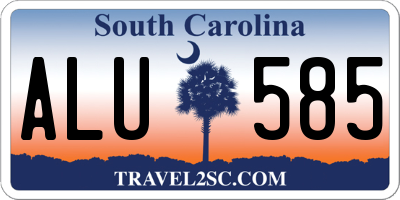 SC license plate ALU585