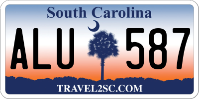 SC license plate ALU587