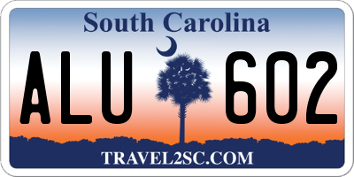 SC license plate ALU602