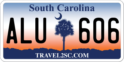 SC license plate ALU606