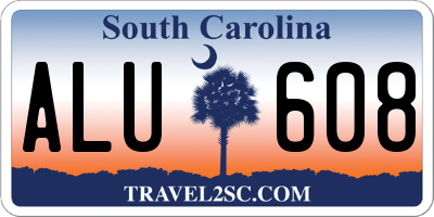 SC license plate ALU608